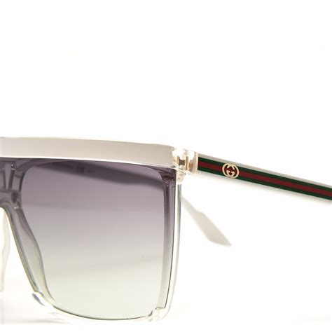 gucci rimless sunglasses white
